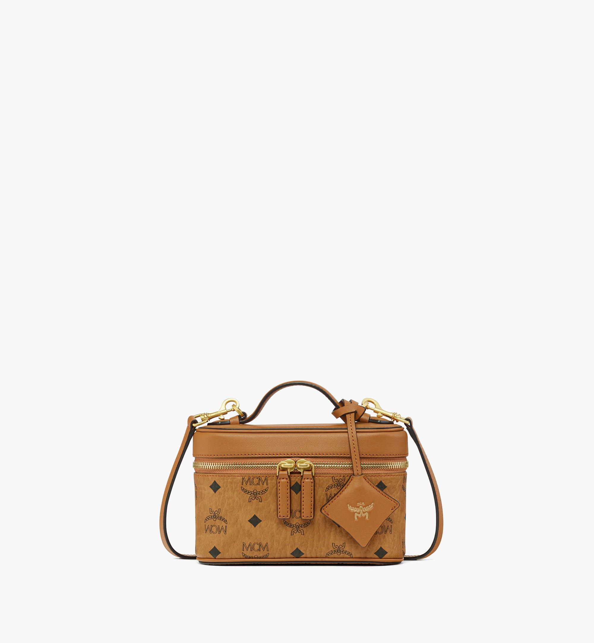 Vanity-case Aren en mélange de cuir et Visetos 1